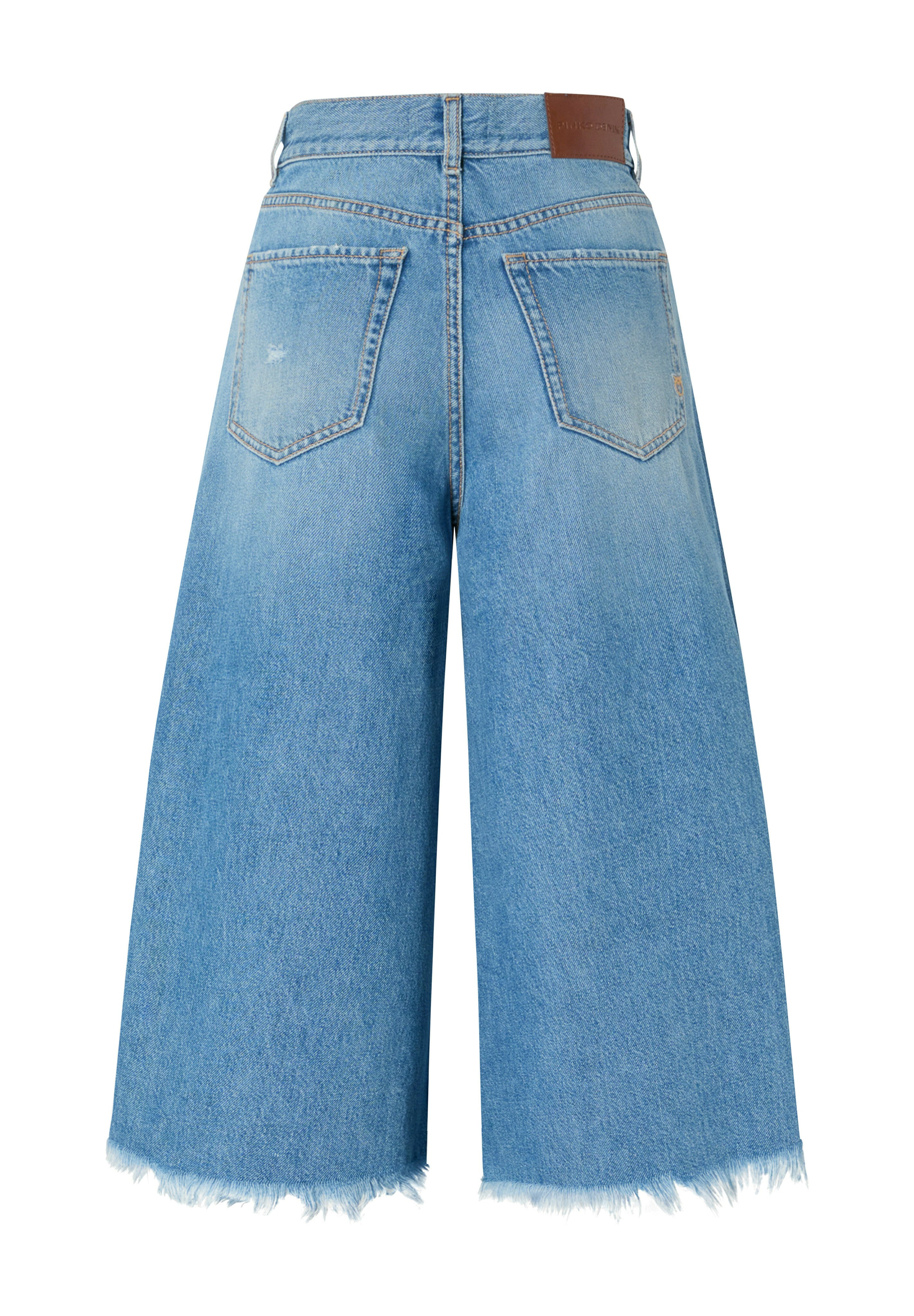 パンツ PINKO Women Shorts  Burmudas 104977 A0IMX26 Green Pinko Calma bleached denim shorts - Light Wash | 100395A0FVPJM