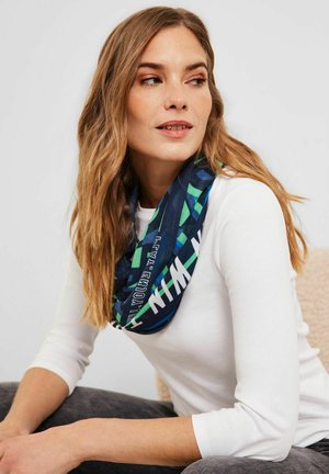 LOOP MIT ALLOVER PRINT - Snood - blau
