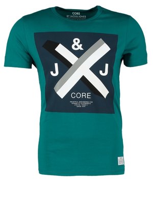 Print T-shirt - turquoise