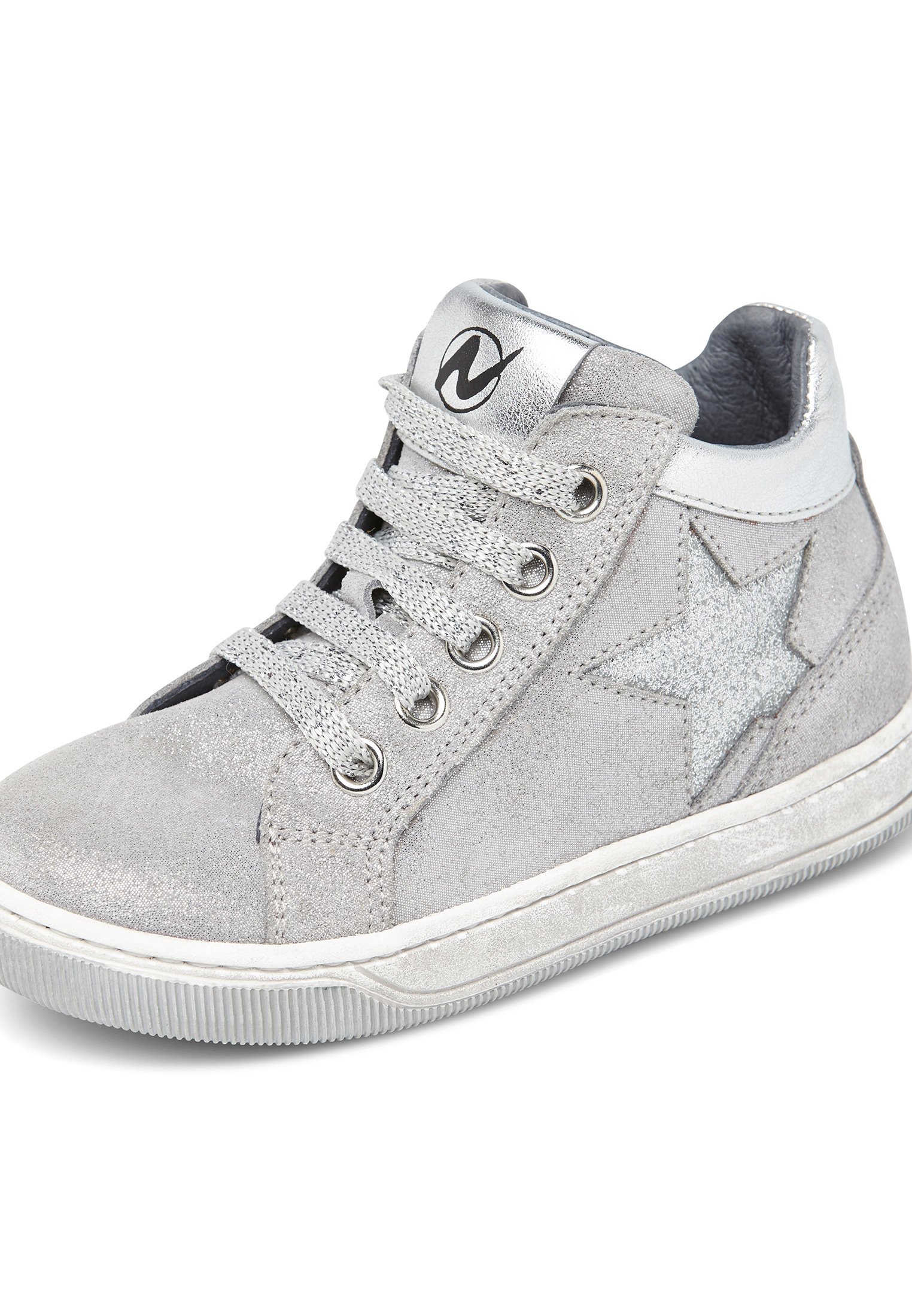 Naturino CLAY STAR ZIP. - Baby shoes - silber/silver-coloured - Zalando.de