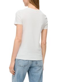 QS T-shirt print - creme