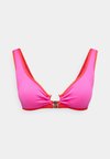 BEACH BOUND RING FRONT TANK - Πάνω μέρος μπικίνι - hot pink/flame