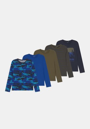 NKMNIQ 5 PACK - Maglietta a manica lunga - dark sapphire
