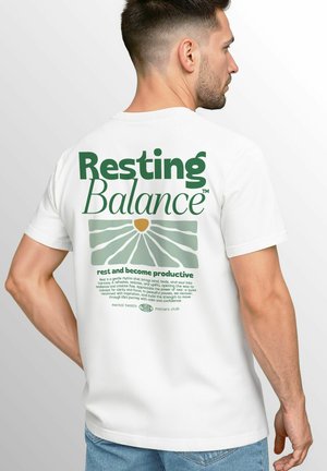 BACKPRINT RESTING BALANCE MENTAL HEALTH MATTERS CLUB GRAFIKPRINT - Print T-shirt - weiß