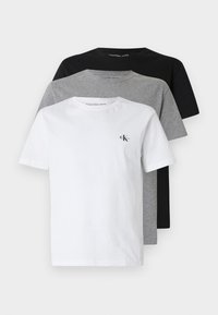 MONOLOGO 3 PACK - T-shirt - bas - bright white/black/grey heather