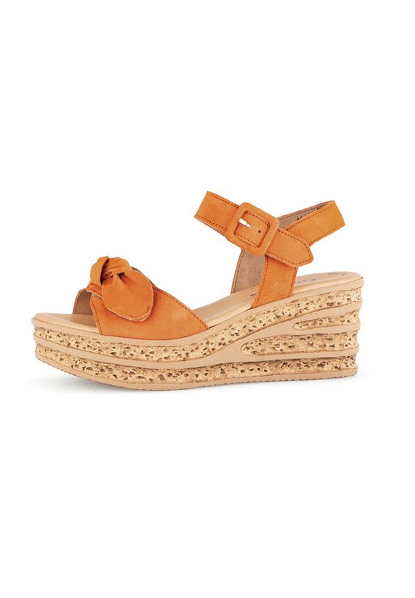 Plateausandalette - orange