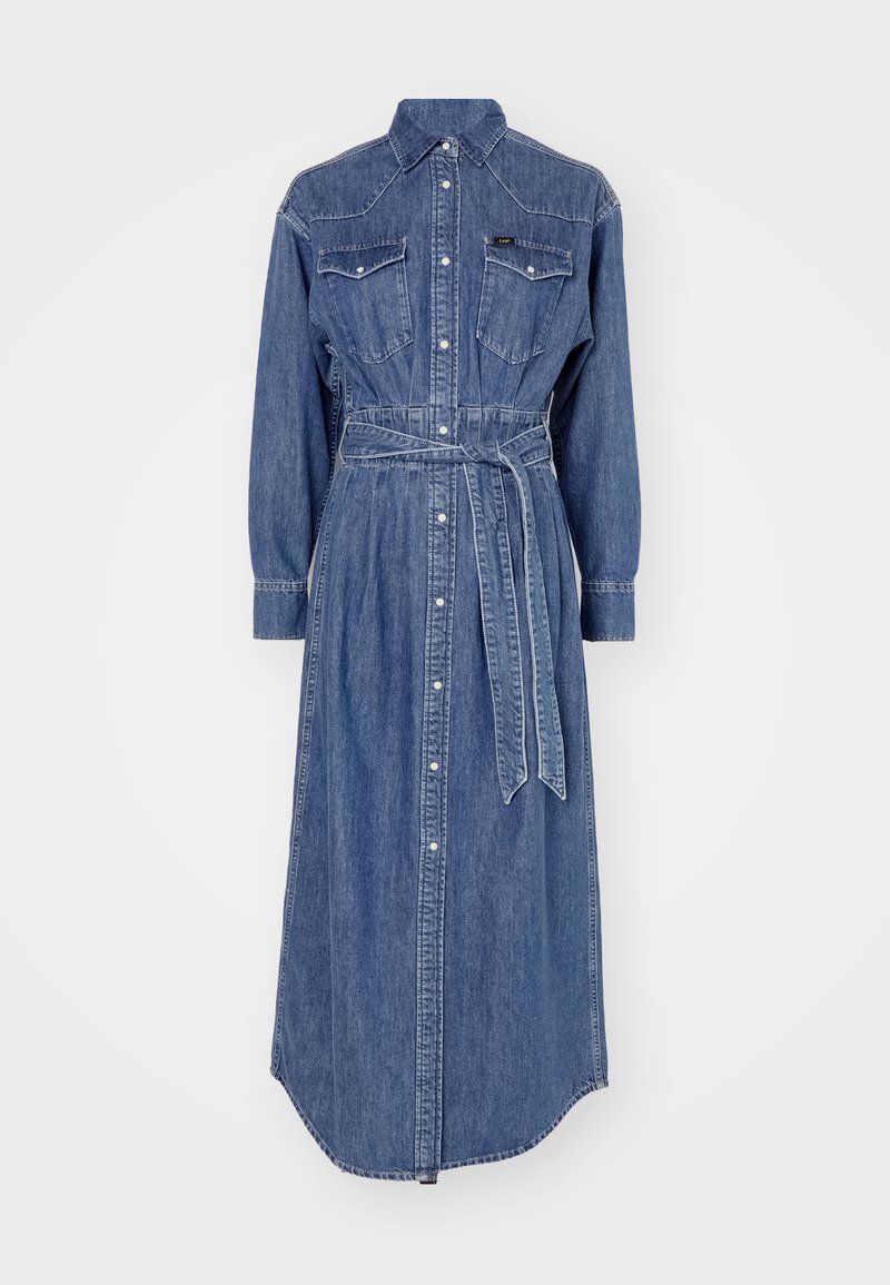 Lee BELTED WESTERN DRESS - Denim dress - blue fusion/blue denim - Zalando.ie Lee BELTED WESTERN DRESS - Denim dress - blue fusion/blue denim - Zalando.ie