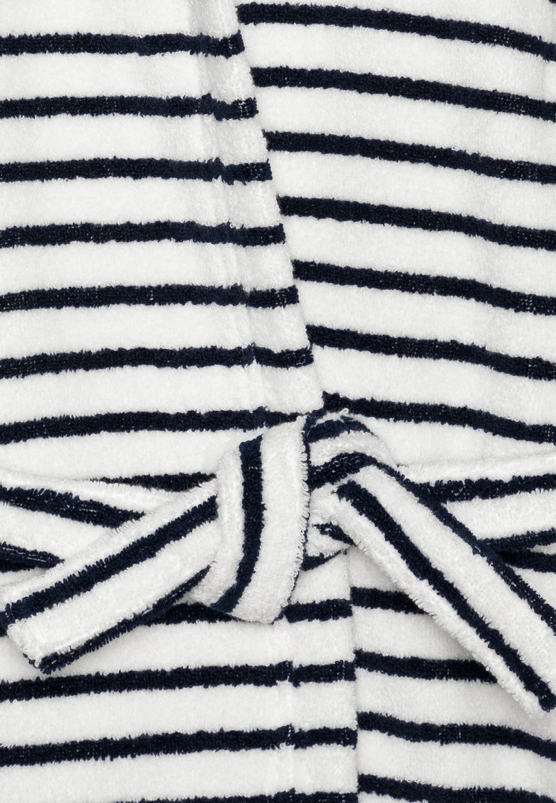 Accappatoio Bambino Petit Bateau In Spugna Di Cotone - Con Cappuccio E Motivo Cuori Ricamati, Taglia 10-12 Anni