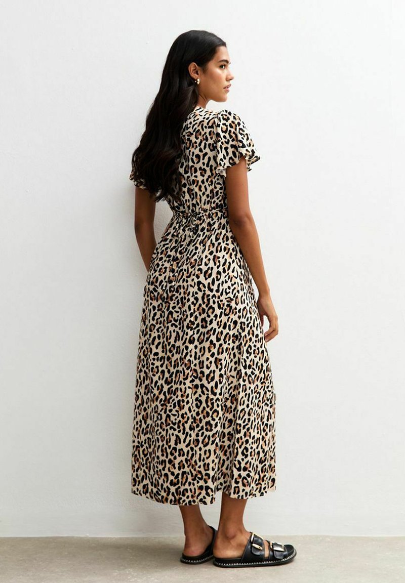 Vesto Camicia Casual Con Stampa Leopardata, Manica Lunga - Foto 6