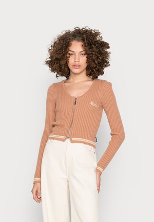 DUSTY PINK ZIP - Cardigan - dusty pink