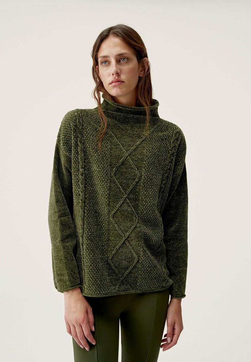 maglione verde oliva