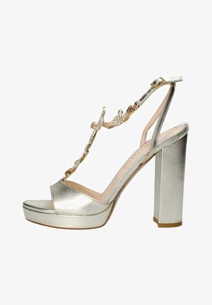 SOLE Made in Italy ILARIA TOSCHI - Sandali con plateau - platino