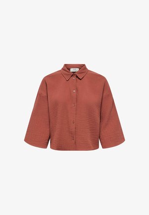 JDY, JDYTHEIS LIFE 3/4 CROP SHIRT WVN NOOS - Blusa - orange
