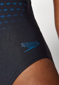 Speedo WOMENS DIGITAL PRINTED MEDALIST - Kupaći kostim - black/dark teal/harlequin green