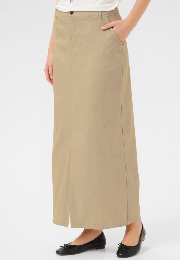 KARAVNA WITH ELASTIC WAIST - Bleistiftrock - silver mink melange