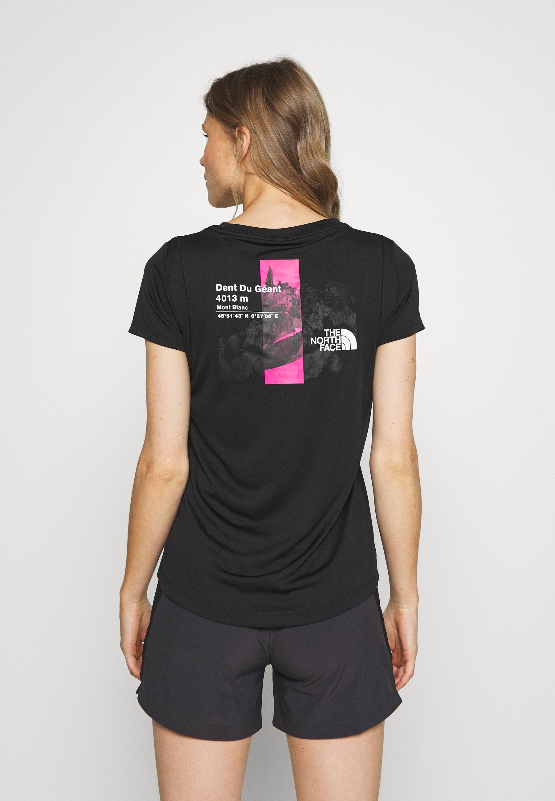 The North Face Glacier Tee T Shirt Print Black Schwarz Zalando De
