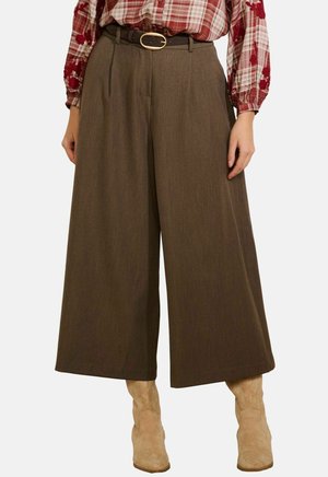 FLUID WIDE LEG - Kelnės - taupe