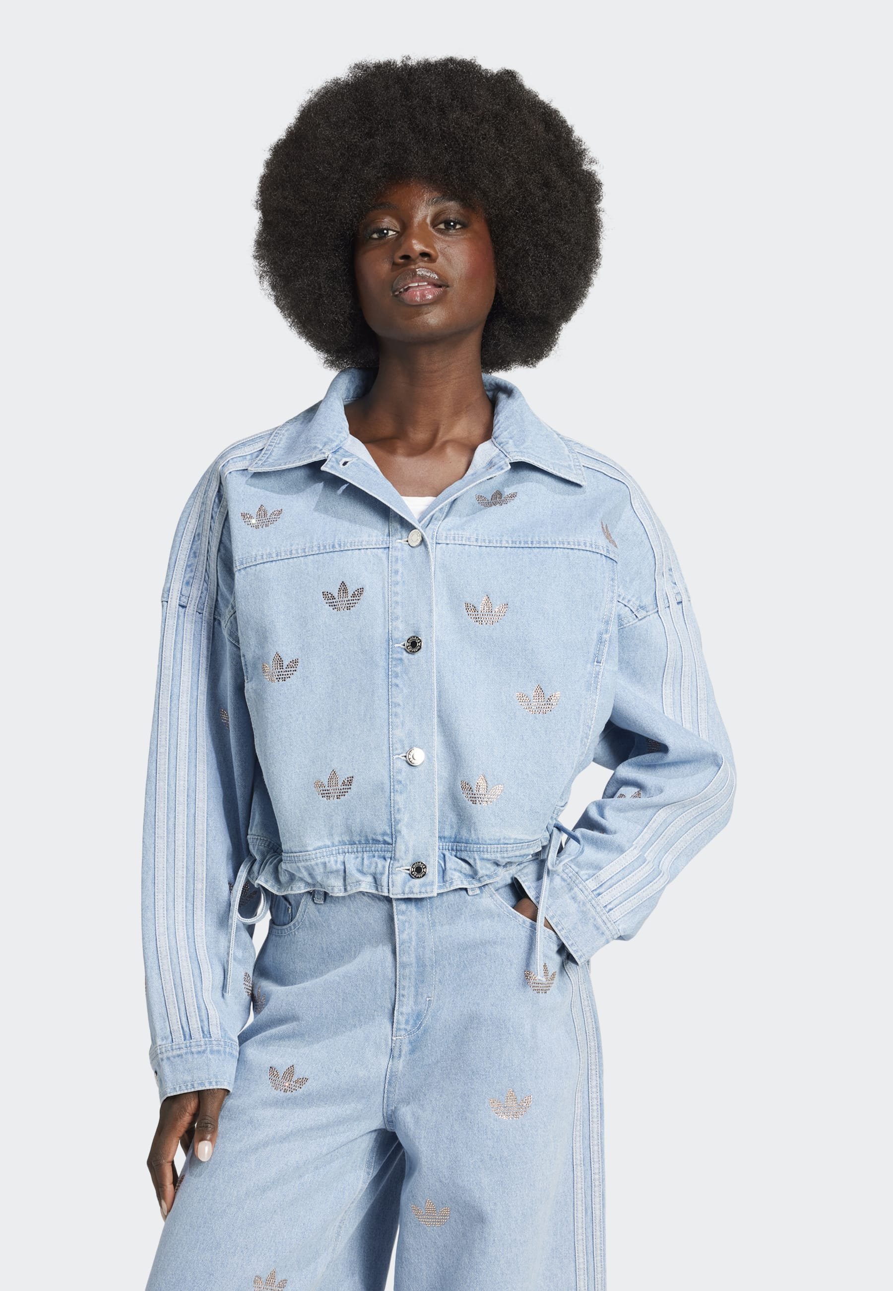 adidas Originals Denim jacket clear blue light blue denim Zalando
