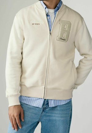 Sweat zippé - beige