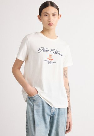 CREST - T-Shirt print - eggshell