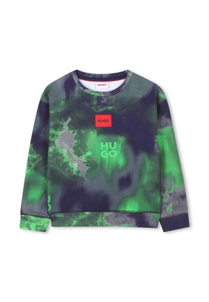 ROUND-NECK PRINTED - Felpa - marine vert