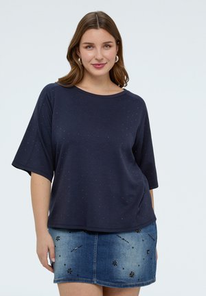 CON APPLICAZIONI LUMINOSE - T-shirts print - blu