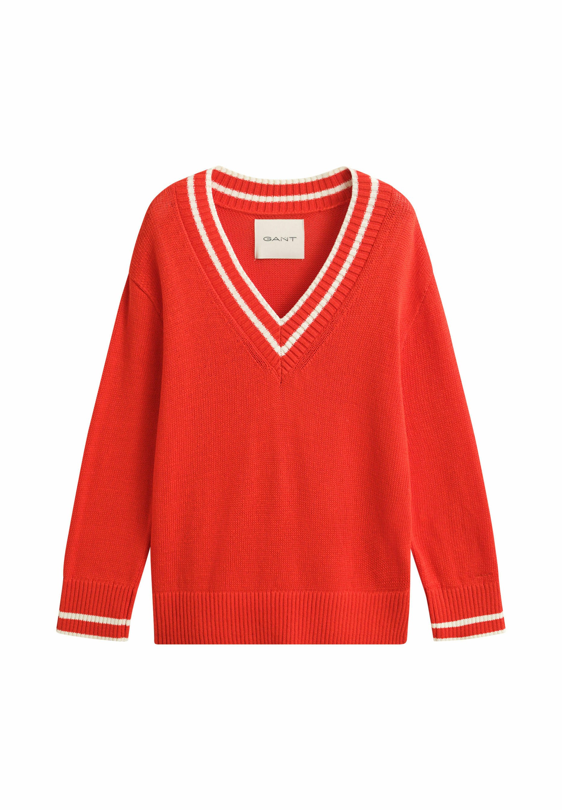 GANT V-NECK - Svetr - perfect red
