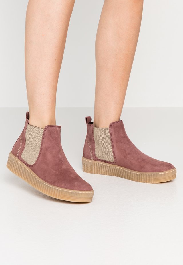 bottine rose poudré