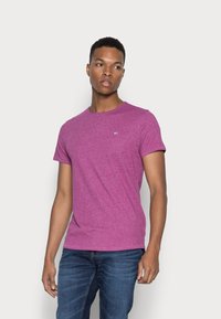 Tommy Jeans SLIM JASPE CREW NECK - T-shirt básica - autumn plum