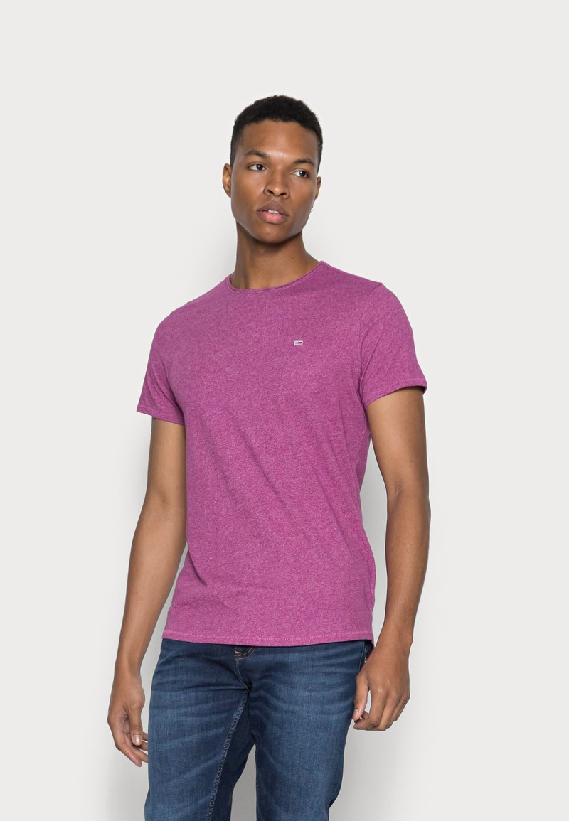 Tommy Jeans SLIM JASPE CREW NECK - T-shirt básica - autumn plum