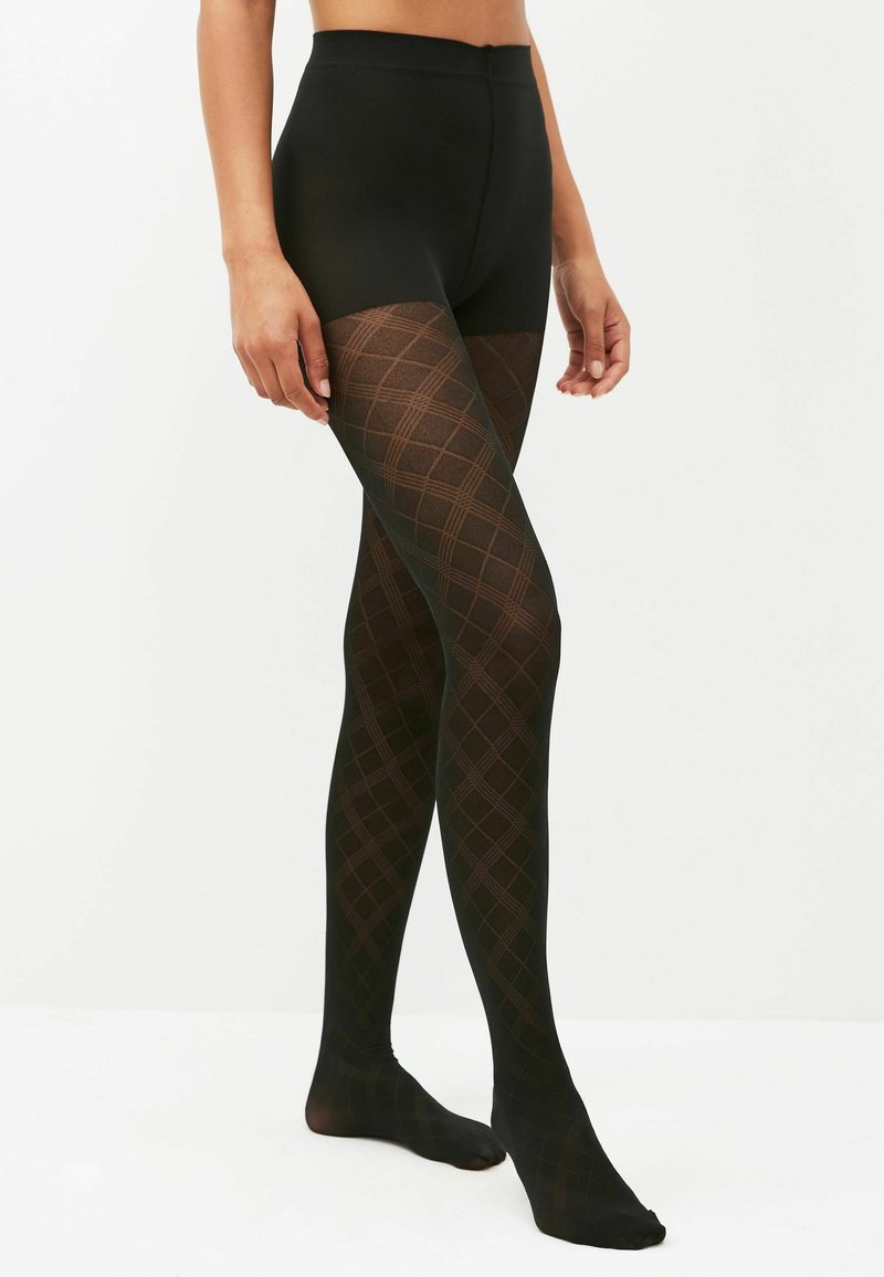 Next PATTERN - Collants - black check
