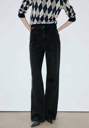 Mango, ADULT - Jean flare - black denim