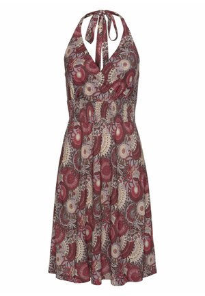Jerseykleid - lila bedruckt