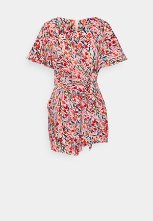 LADIES WOVEN PLAYSUIT - Mono - offwhite field