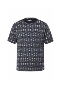 Pánské tričko s krátkým rukávem v námořnické barvě, s diamantovým vzorem v modré a bílé. Materiál z bavlny s kulatým výstřihem.