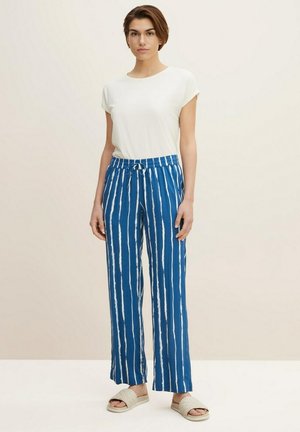 GEMUSTERTE STOFF - Pyjama bottoms - blue tiedye stripe