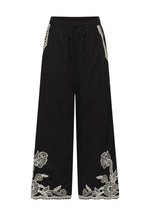 Part Two, BILANPW PANTS - Pantalon classique - black w/offwhite emb