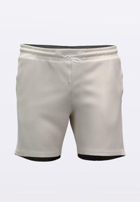 Meeste lühikesed püksid heledas beežis kangas, elastse vöökohaga, reguleeritava nööriga ja siledapinnaline tekstuur. Omab lõdvestunud istuvust ja minimalistlikku disaini.