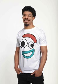 Disney TOY STORY 4 BIG FACE SMILING FORKY UNISEX - T-shirt med print - white