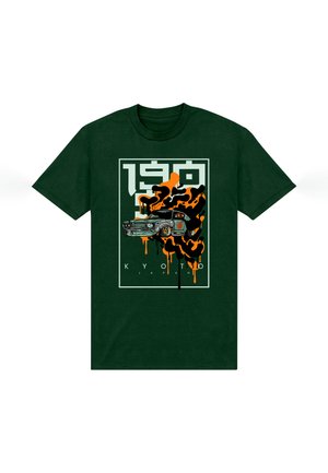 Print T-shirt - forest green