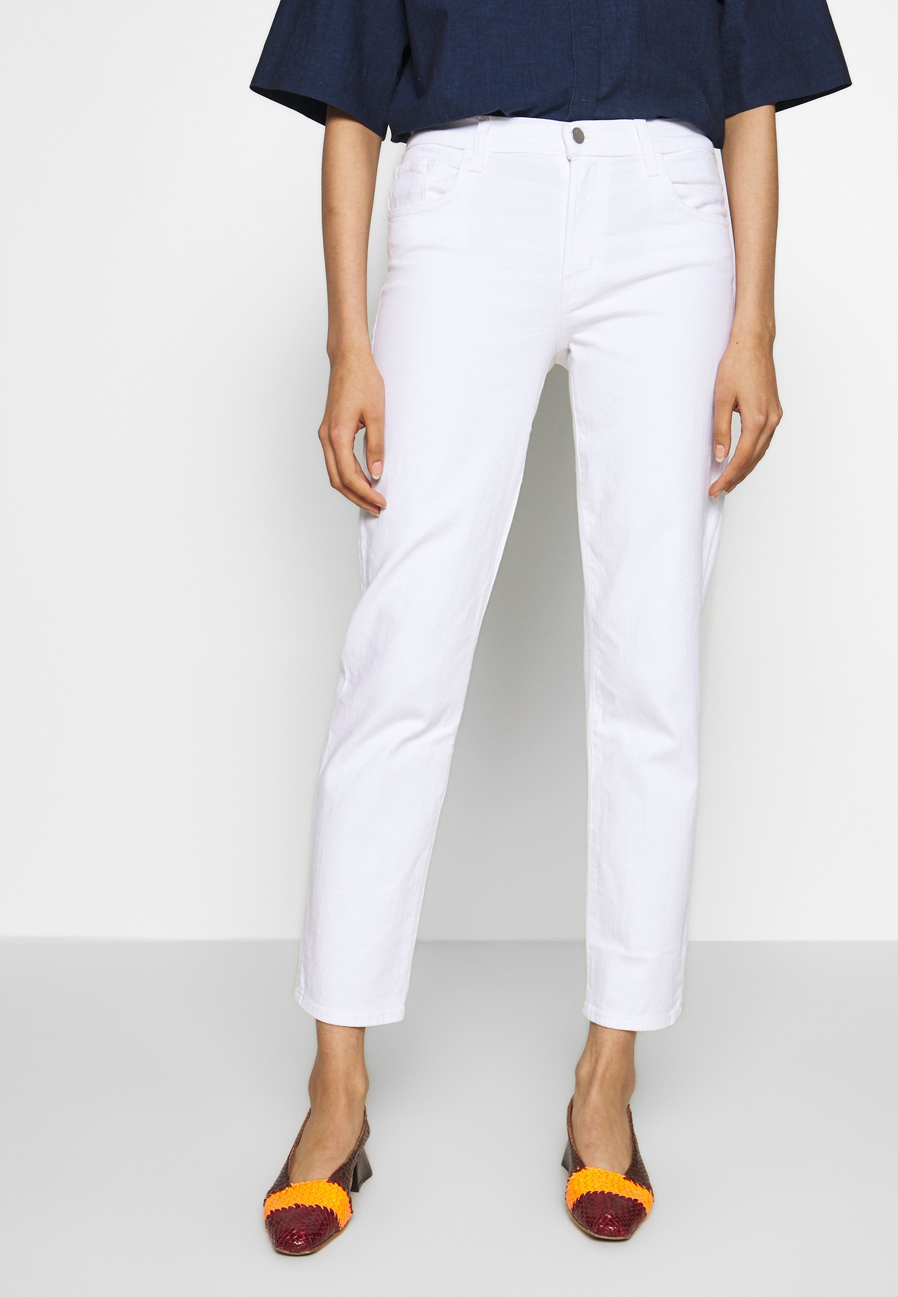J Brand ADELE RISE Jeans straight leg white Zalando.no J Brand ADELE RISE - Jeans straight leg - white