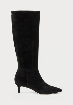 Lauren Ralph Lauren MCKAY SUEDE TALL BOOT HEEL - Boots - black