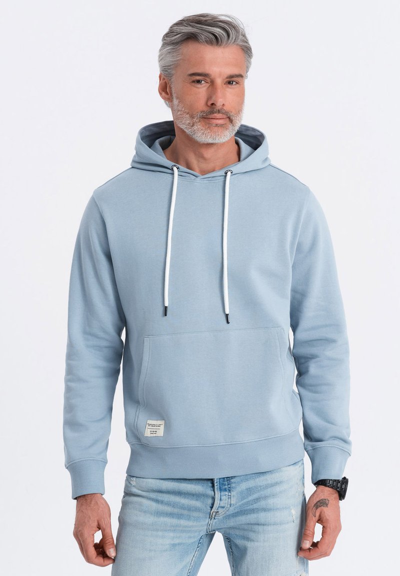 Ombre Felpa con cappuccio - denim blue