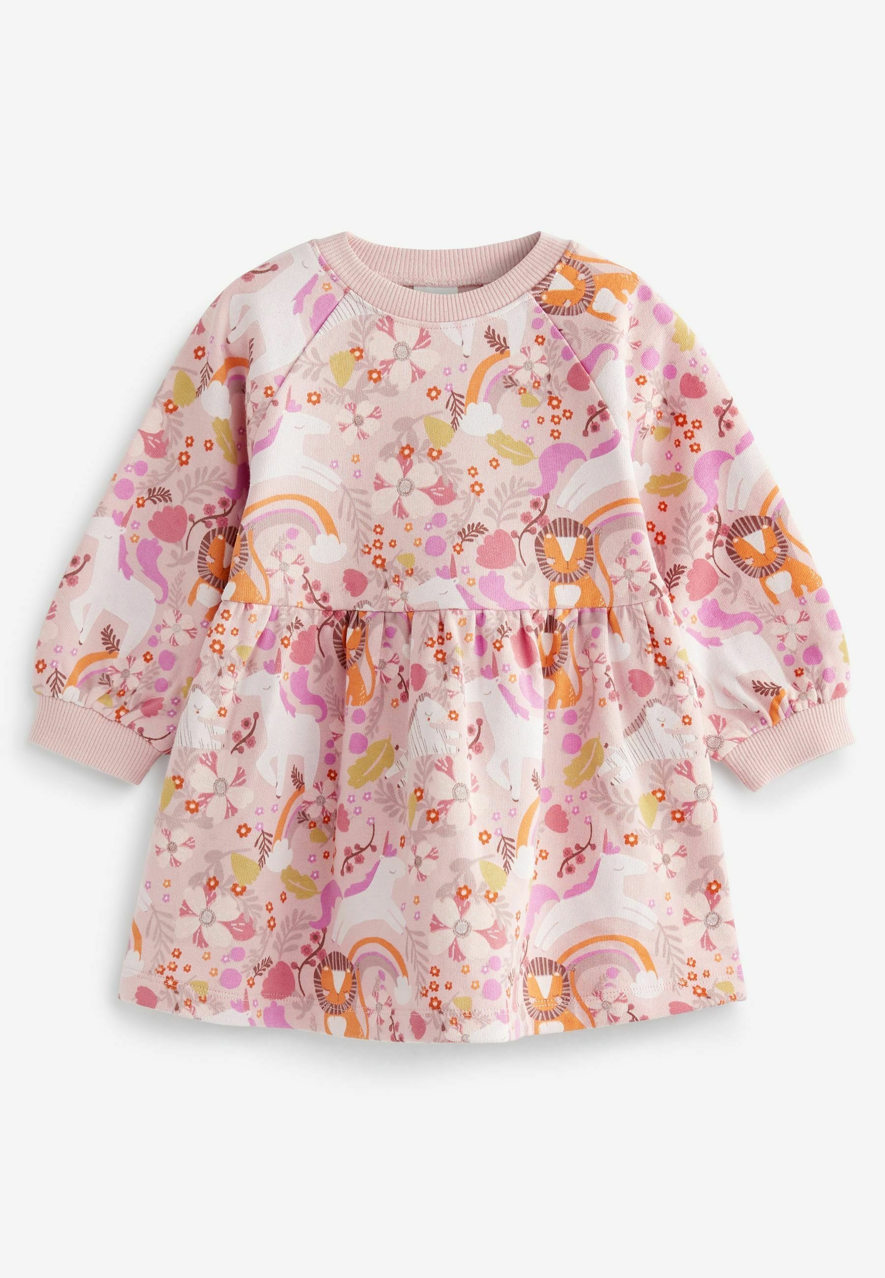 Next Day dress - pink unicorn/pink 