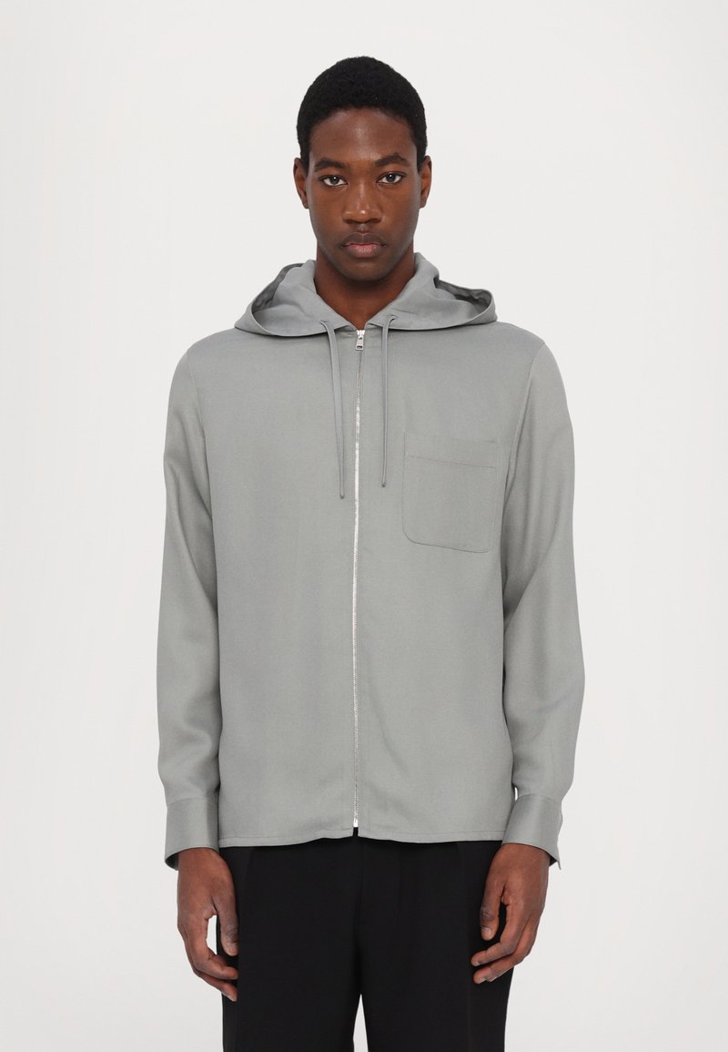 sandro - SHIRT HOOD - Summer jacket - acier, Enlarge