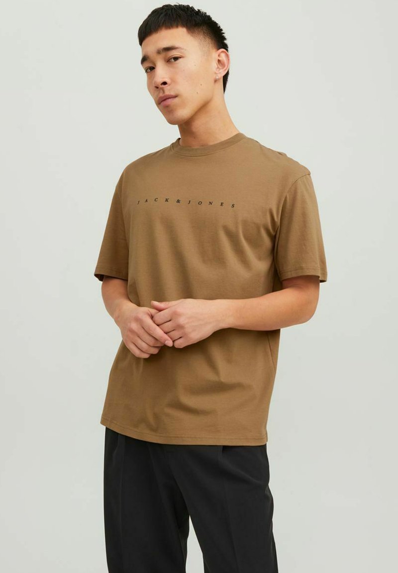 Jack & Jones JJESTAR TEE - T-shirt imprimé - otter