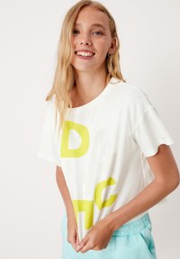 QS CROPPED  - T-Shirt print - ecru