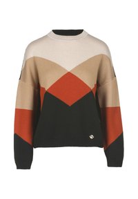 MENZI - Jumper - nero arancio