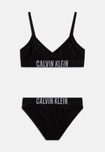 Calvin Klein Swimwear CROSSOVER TRIANGLE - Bikini - black - Zalando.co.uk