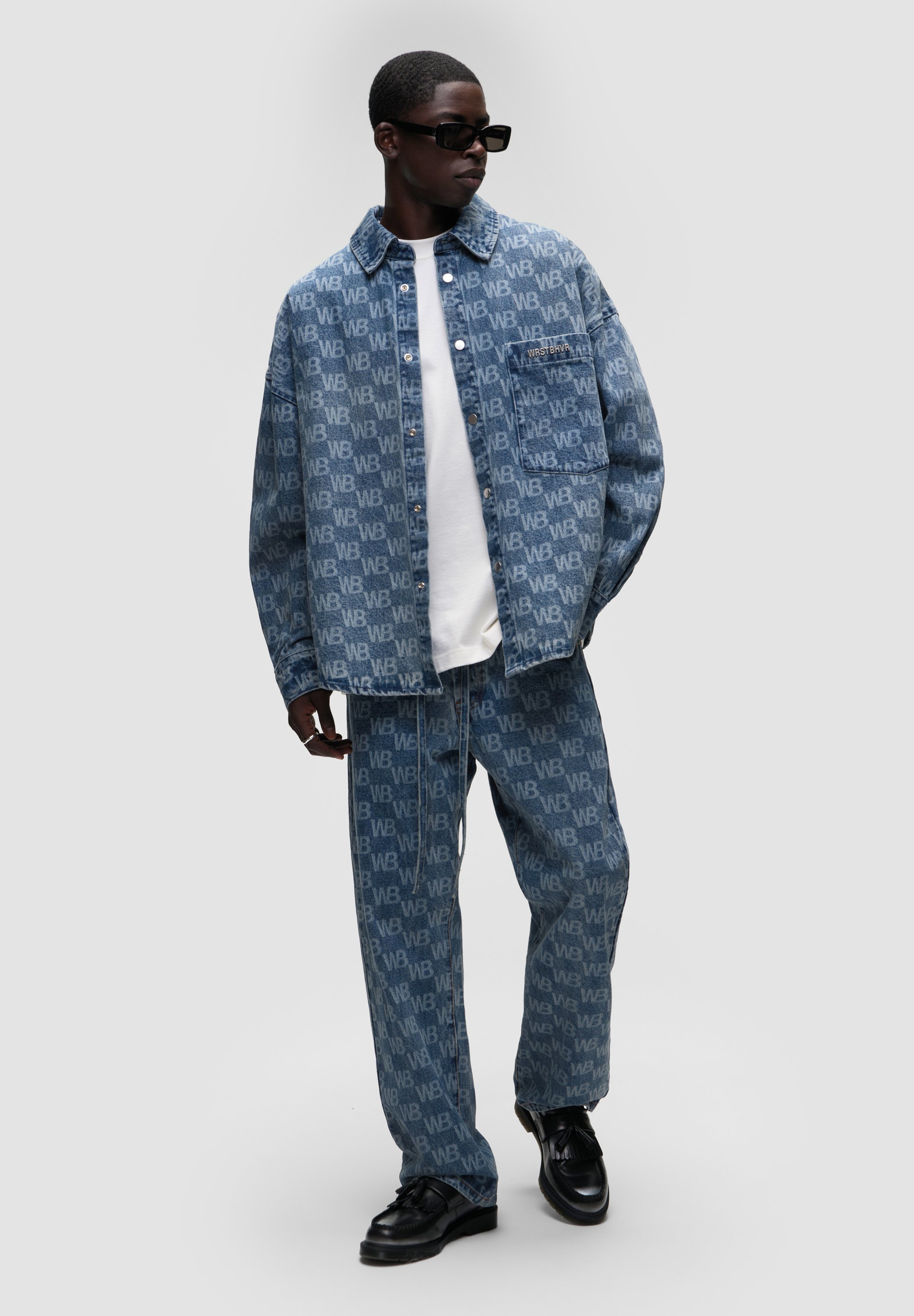 WRSTBHVR JAREK - Straight leg jeans - wb classic blue/blue denim